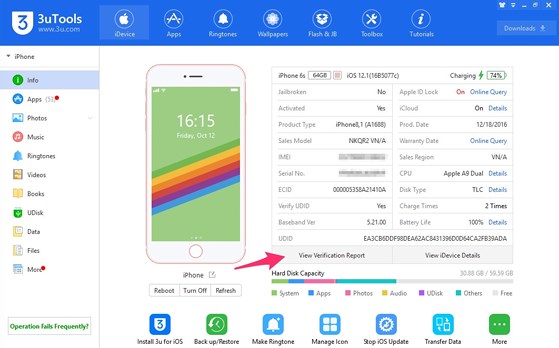 Cách kiểm tra iPhone có bị thay linh kiện hay không?