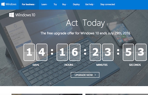 Chỉ còn 2 tuần để "lên đời" Windows 10 miễn phí cho laptop