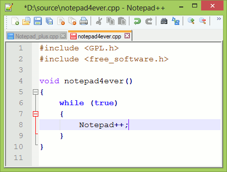 hoc php | notepad++